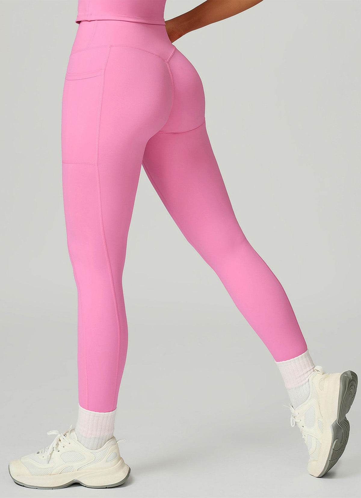 Cross Waist Yoga Leggings with Pockets