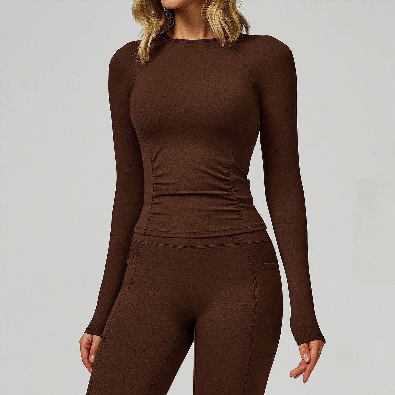 Long Sleeve Crew Neck T-Shirt Slim Fit Tops