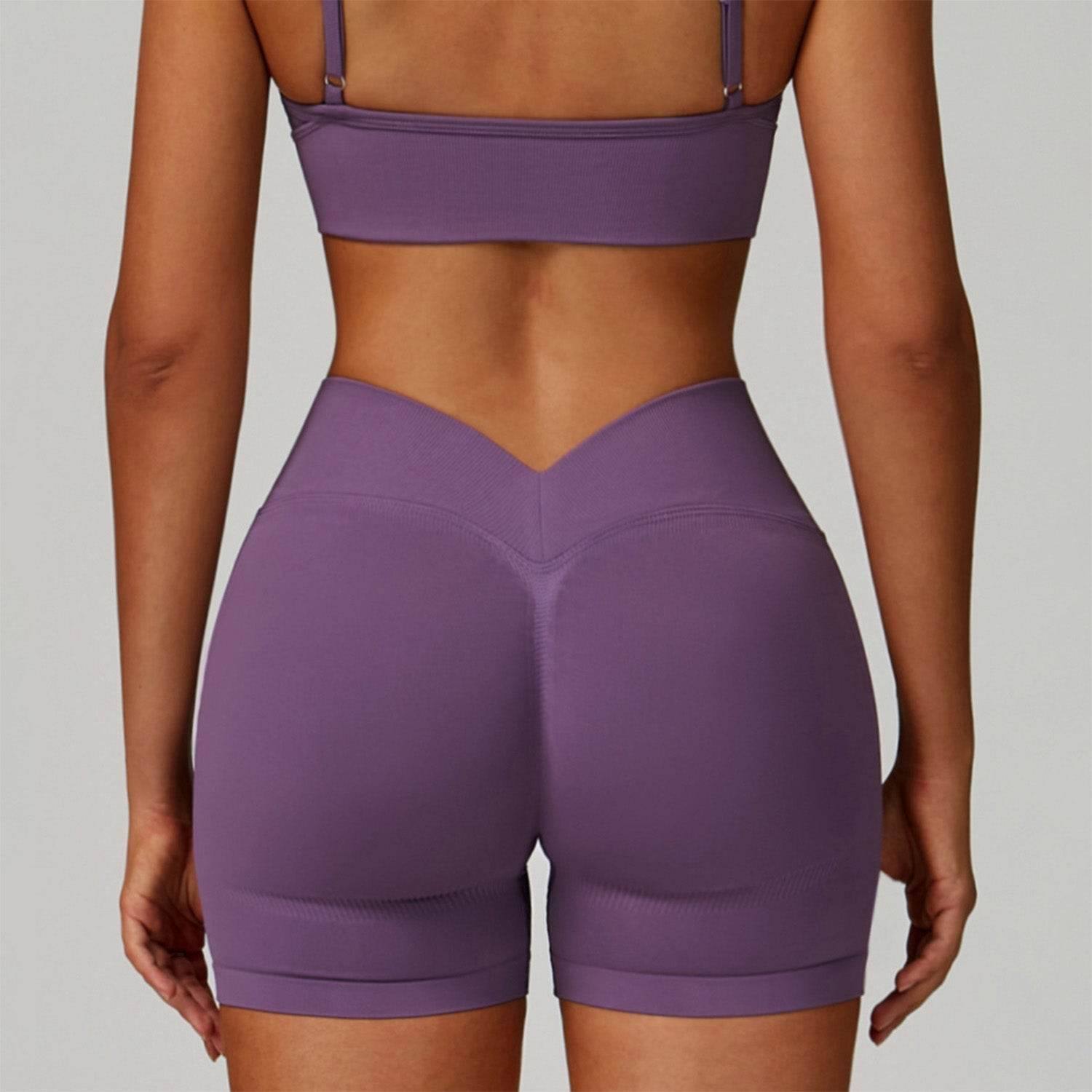 V Back High waist Biker Short