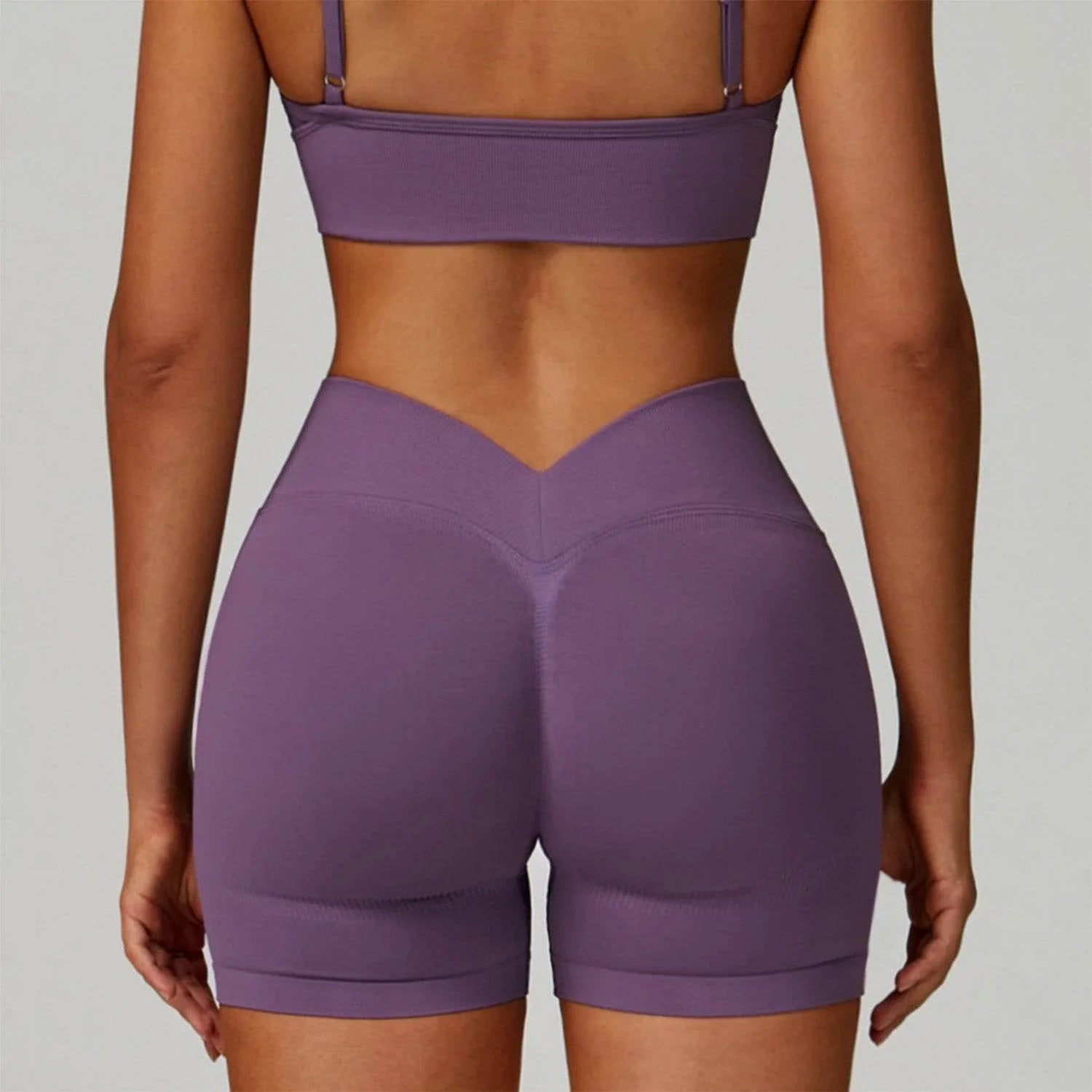 V Back High waist Biker Short -