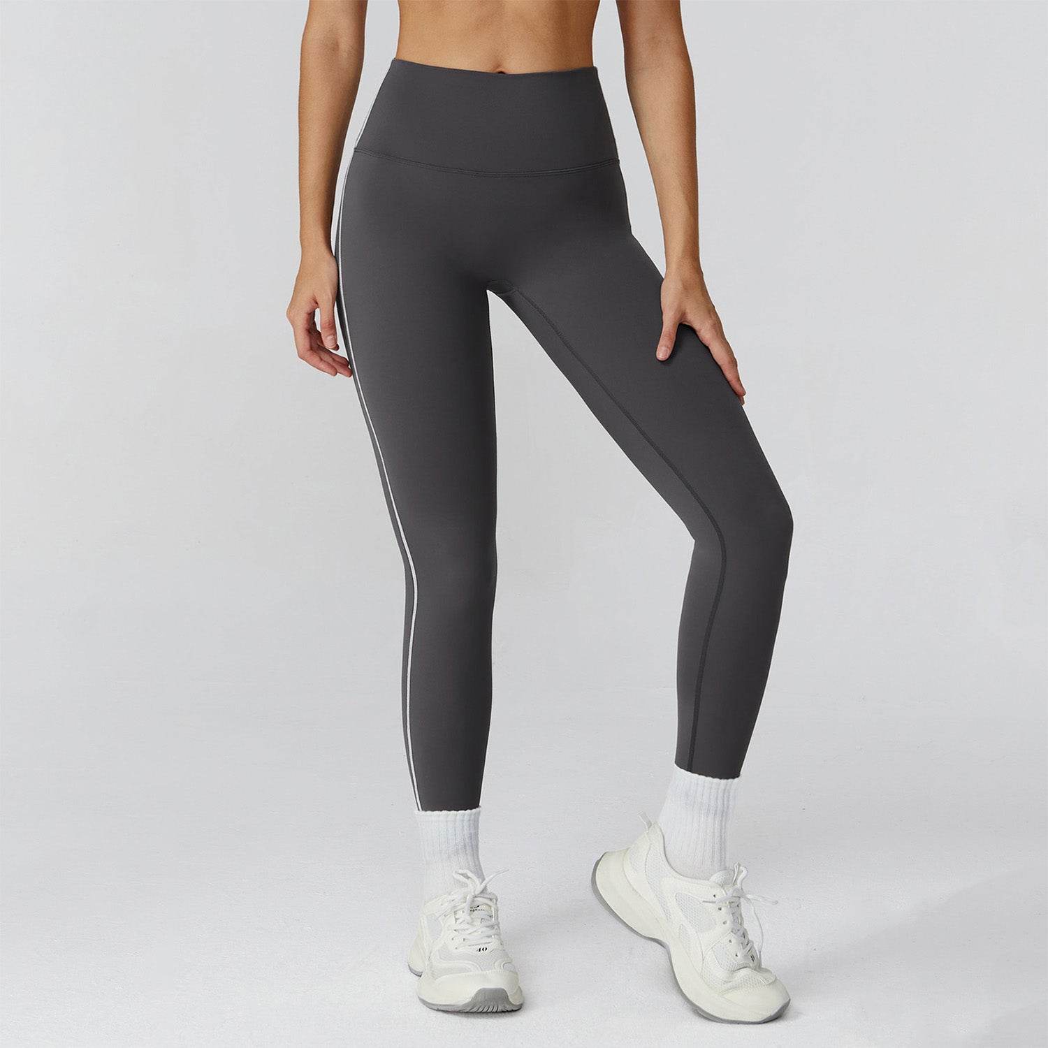Color Block Athletic Legging High Waist Running Tights