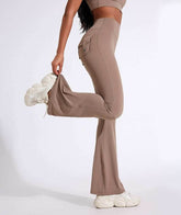 High Waist Yoga Flared Pant With Tooling Pocket