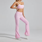High Waist No Front Seam Sports Flared Pant