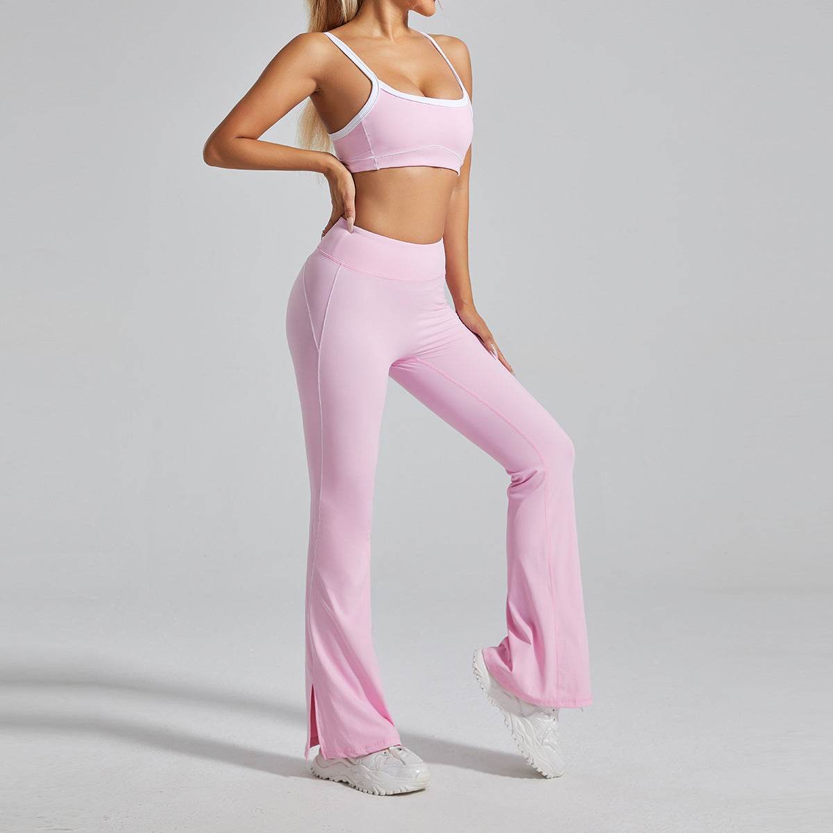 High Waist No Front Seam Sports Flared Pant