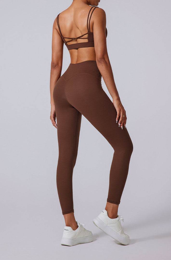 Triangle Cups Cross Back Sports Bra