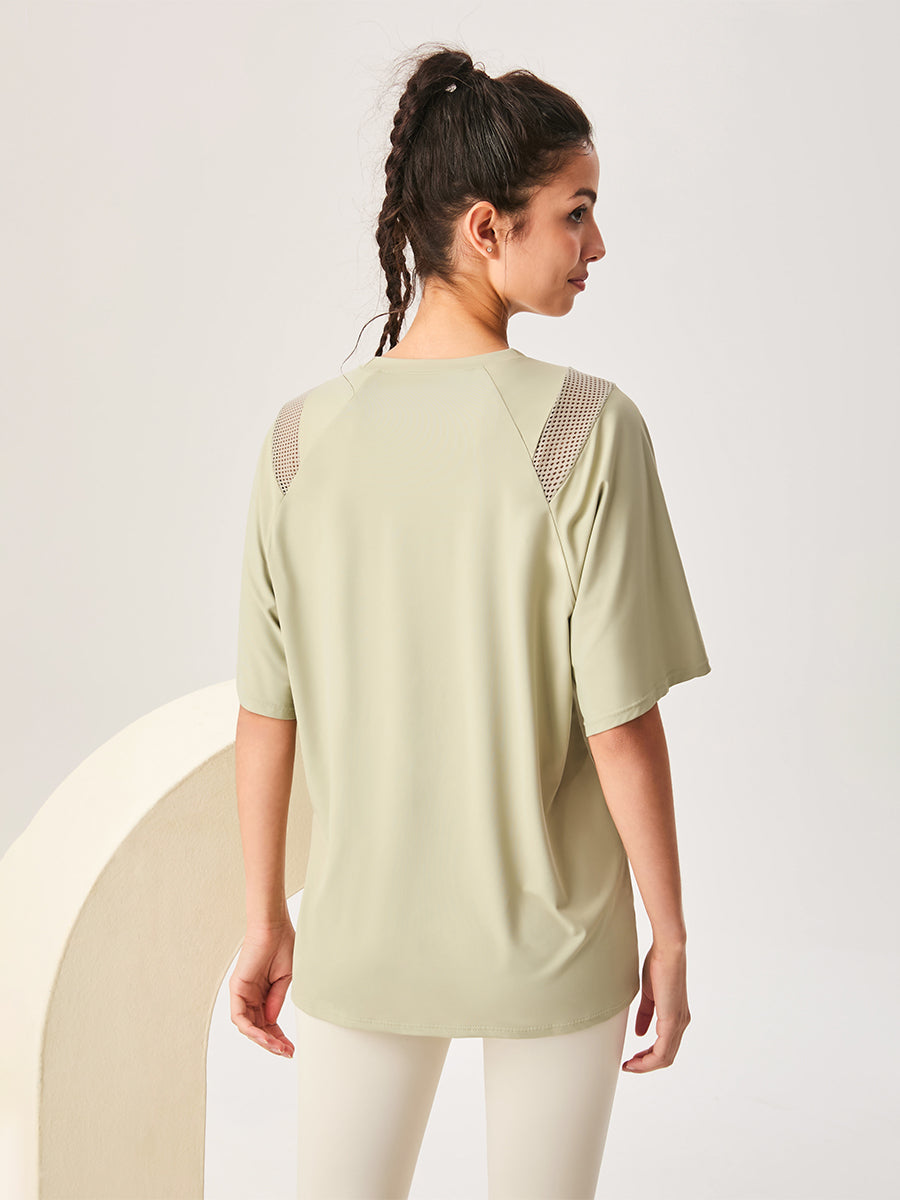 Mesh Short Sleeved Sports Loose T-Shirt