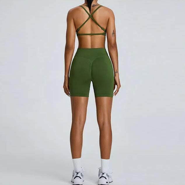 Seamless Sports Bra with Adjustable Straps