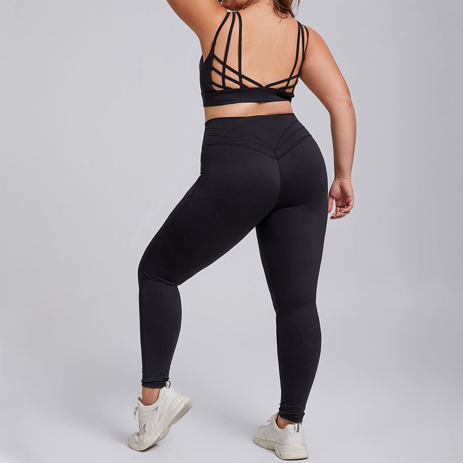 Workout Sets with Cross Back Sports Bra and Legging