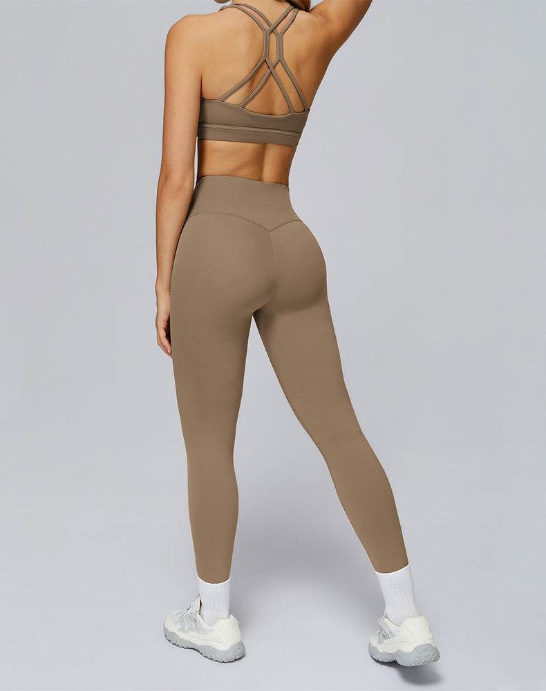 Athletic Wear with Cross Back Strappy Sports Bra and Legging