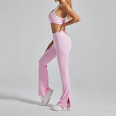 High Waist No Front Seam Sports Flared Pant
