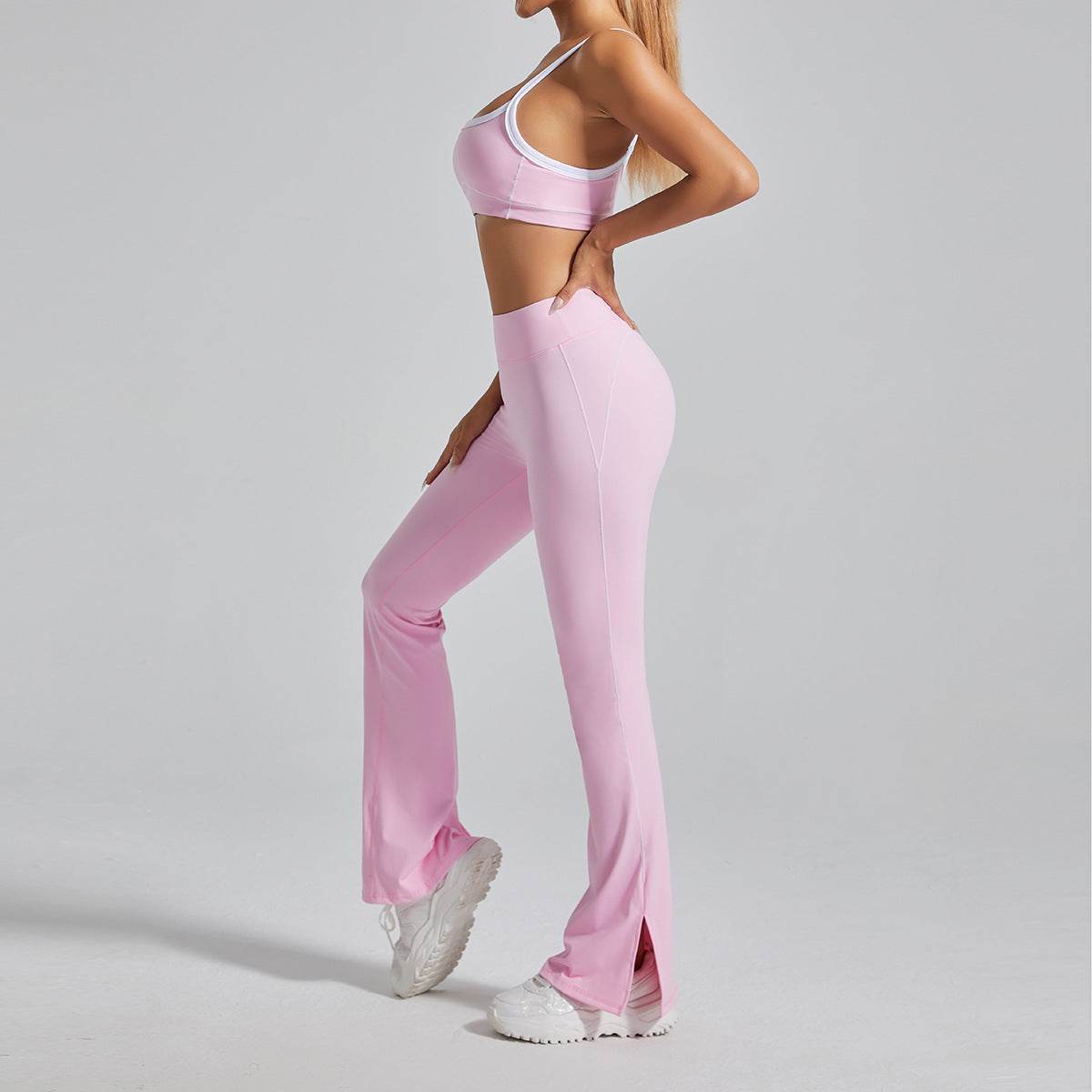 High Waist No Front Seam Sports Flared Pant