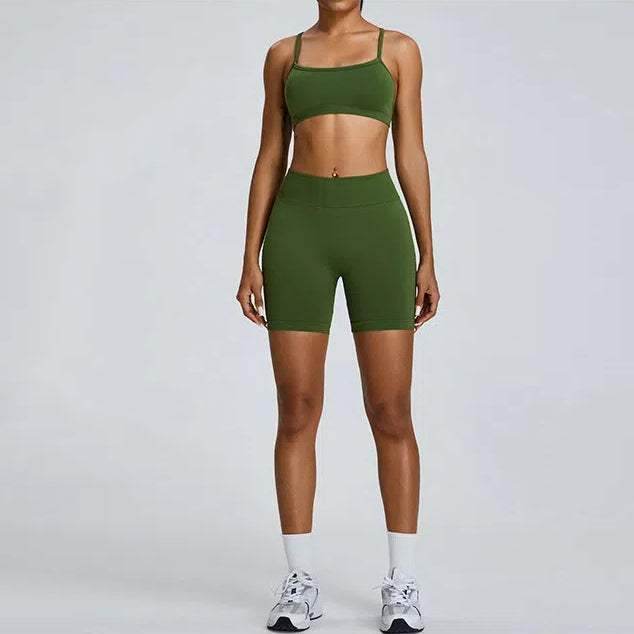 Seamless Sports Bra with Adjustable Straps