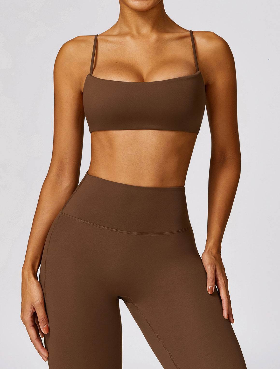 Thin Strap Square Collar Yoga Bra