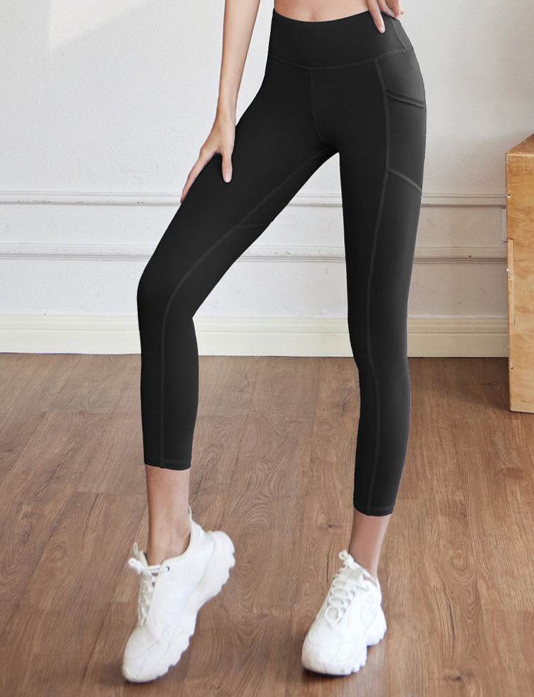 High Waisted Yoga Leggings with Mesh Pockets