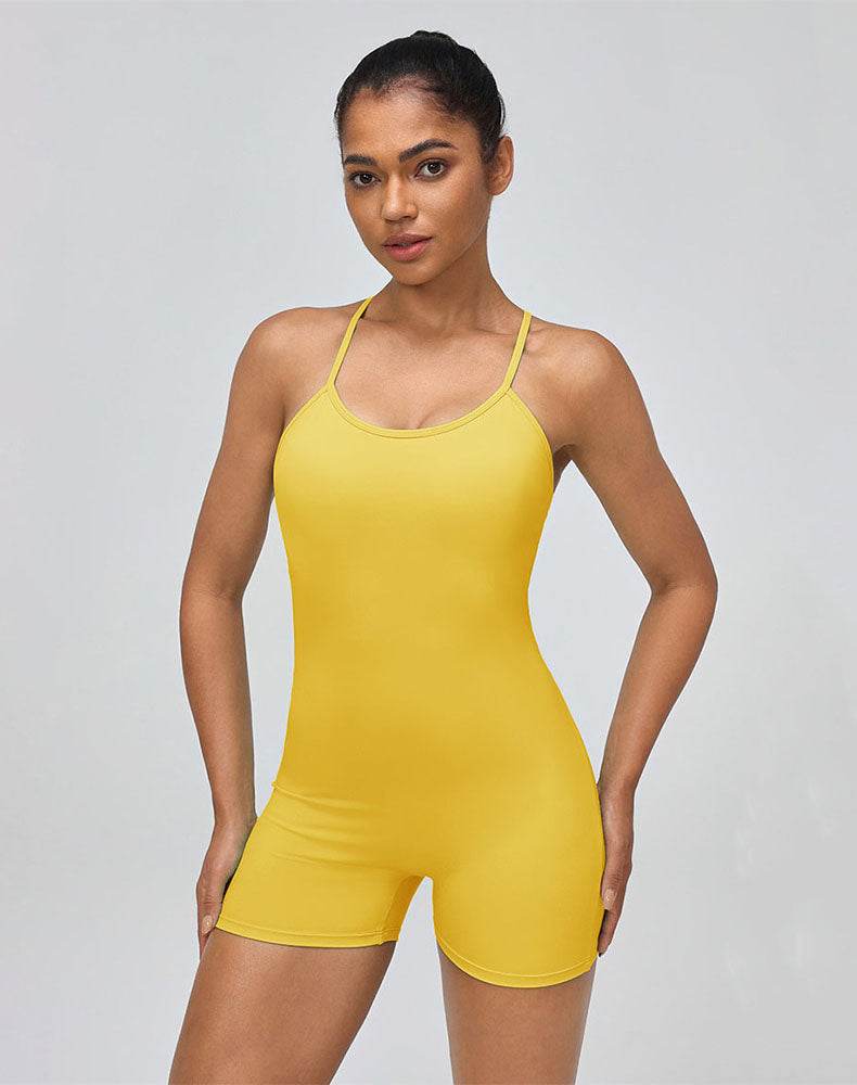Yoga Shorts Jumpsuits Sleeveless One Piece Bodysuits