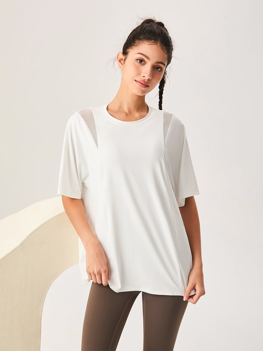 Mesh Short Sleeved Sports Loose T-Shirt