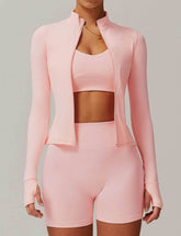 Long Sleeve Sports Jacket With Finger Sleeve