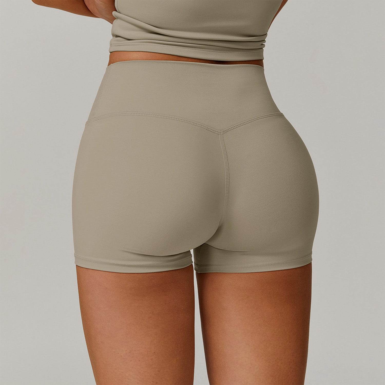 No Front Seam High Waist Biker Shorts