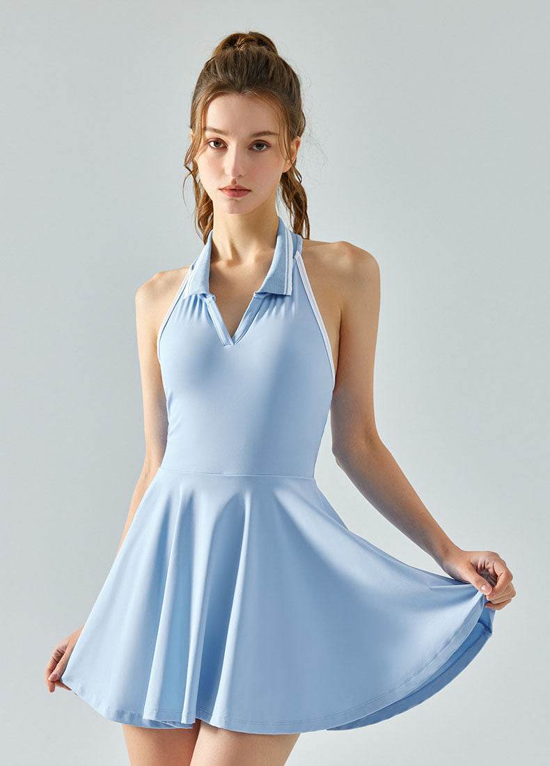 Polo Tennis Dresses with Built-in Shorts -