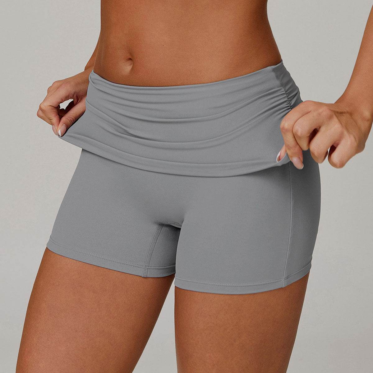 Flip Fold High Waist Tummy Yoga Shorts