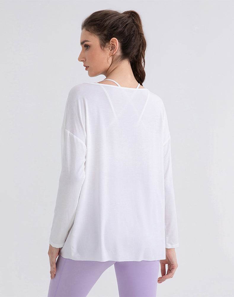 Long Sleeve Tops Loose Fit Yoga Shirts