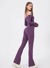 Long Sleeve Strapless Sports Jumpsuit