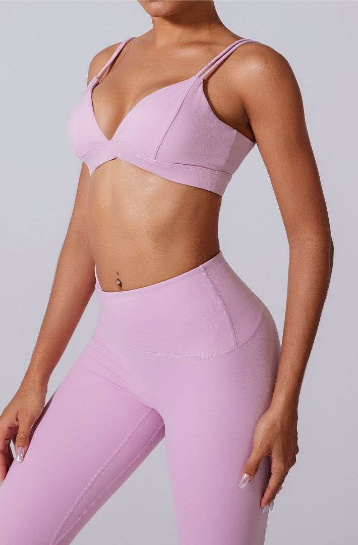 Triangle Cups Cross Back Sports Bra