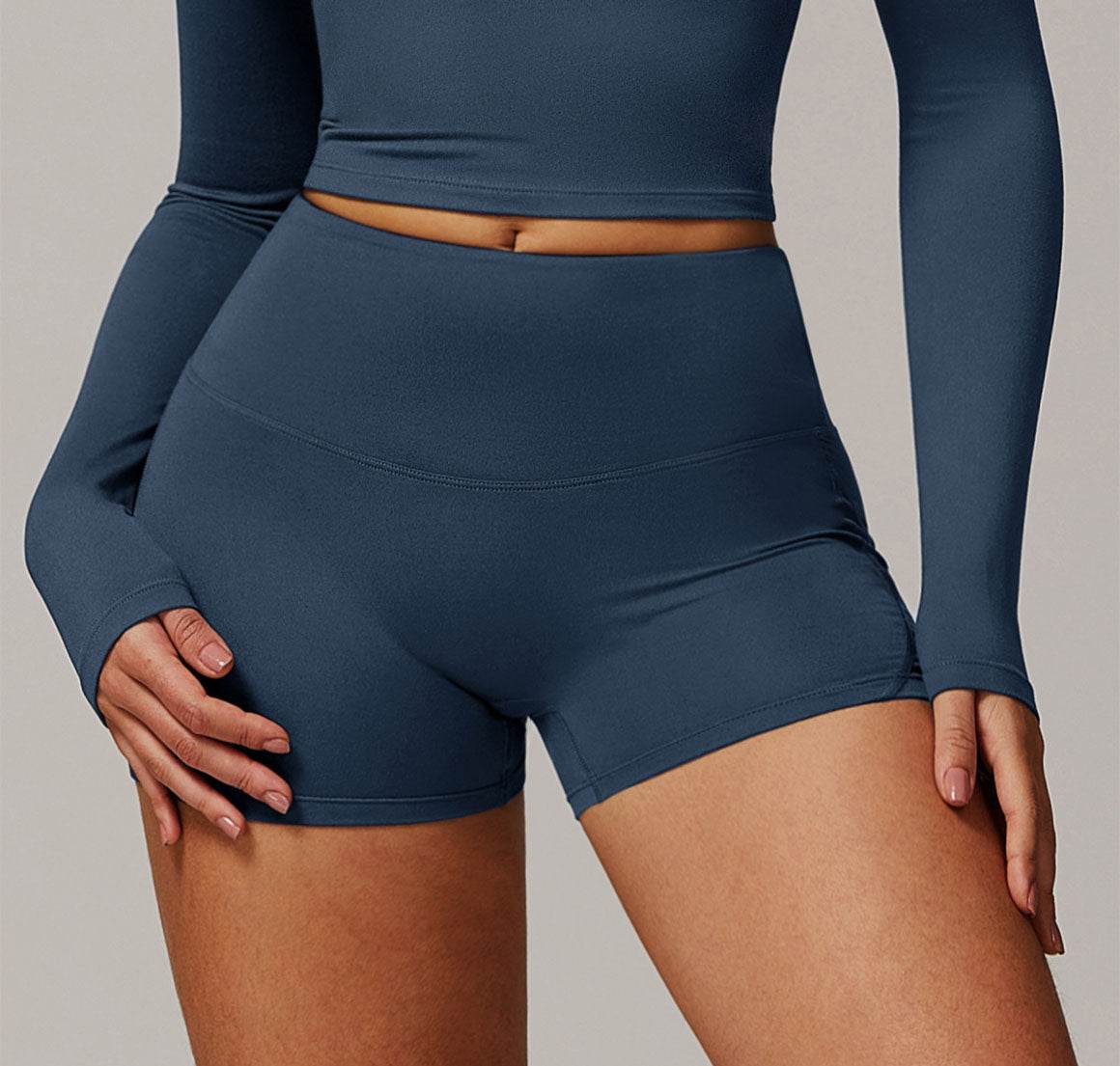 High Waisted Tummy Control Workout Biker Shorts