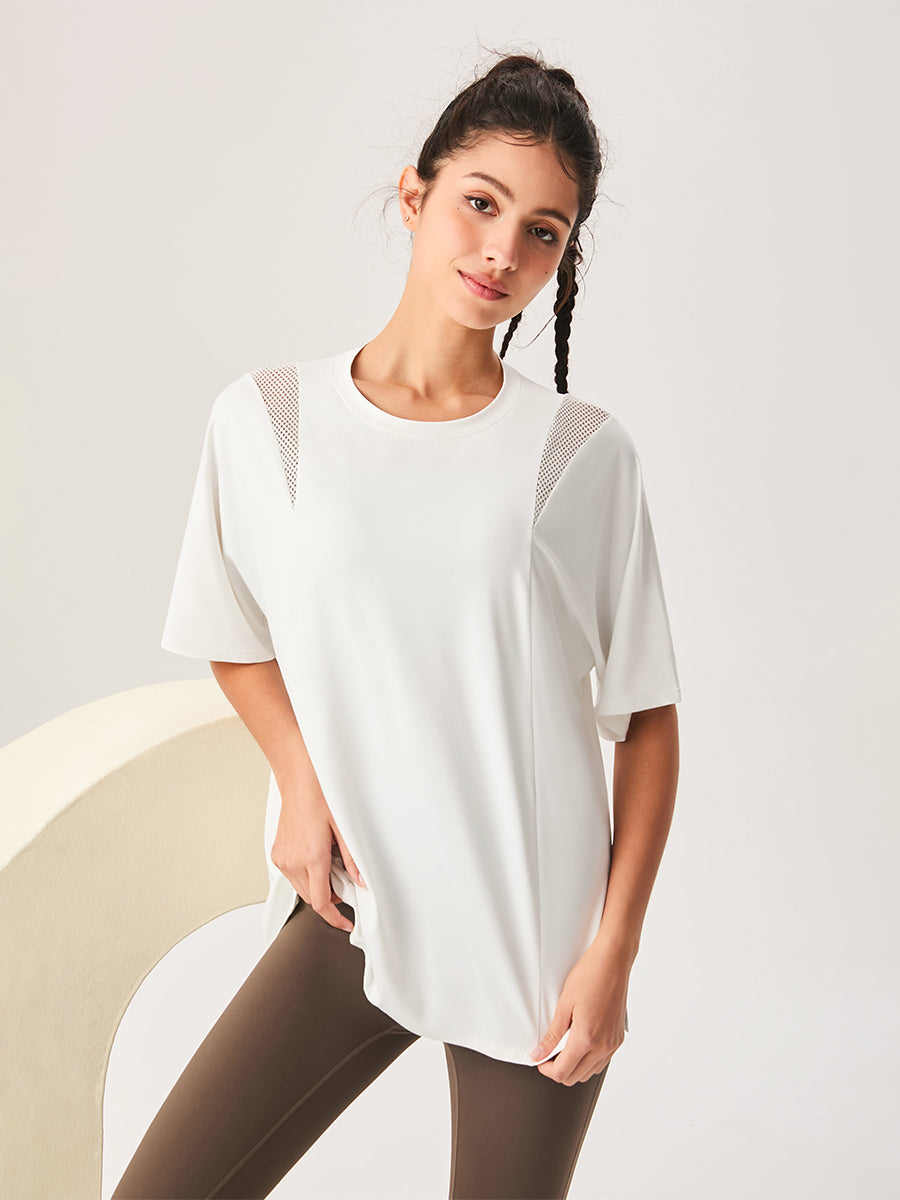 Mesh Short Sleeved Sports Loose T-Shirt