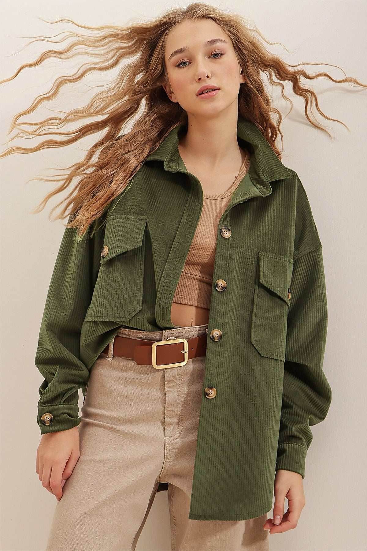 Corduroy Casual Long Sleeve Shirts