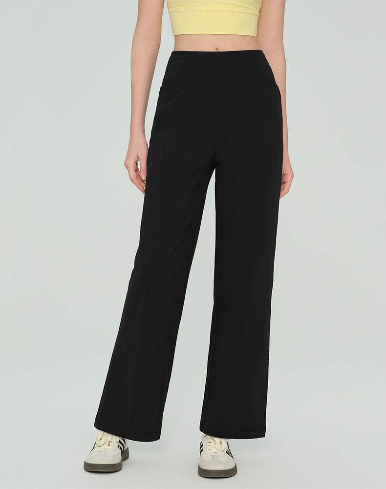 High Waist Straight Leg Pants Casual Trousers with Pocket