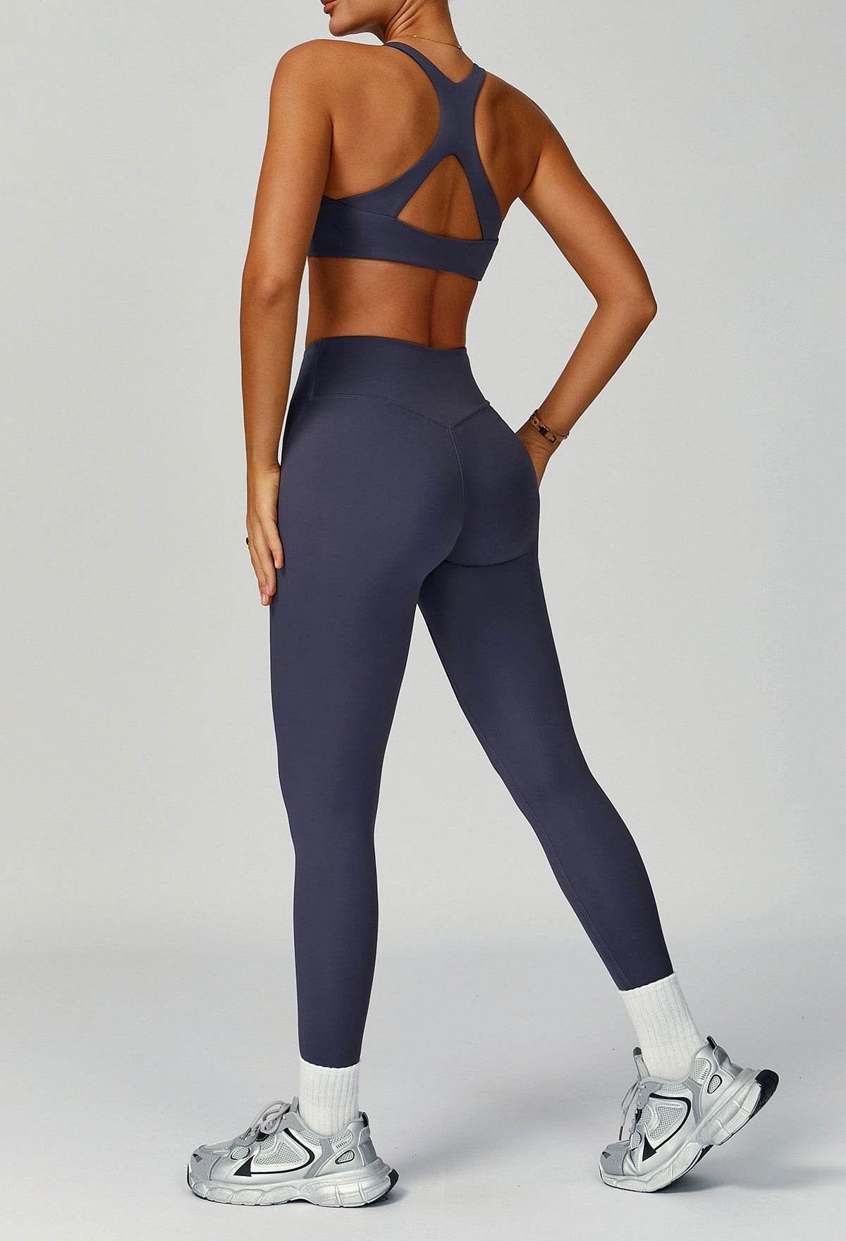 Activewear Set with X Shaped Back Sport Bra and Legging