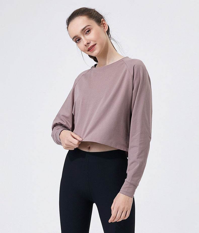 Long Sleeve Crop Yoga T-Shirt