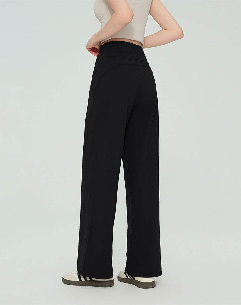 Casual Drawstring Waist Sweatpants Wide Leg Yoga Trousers