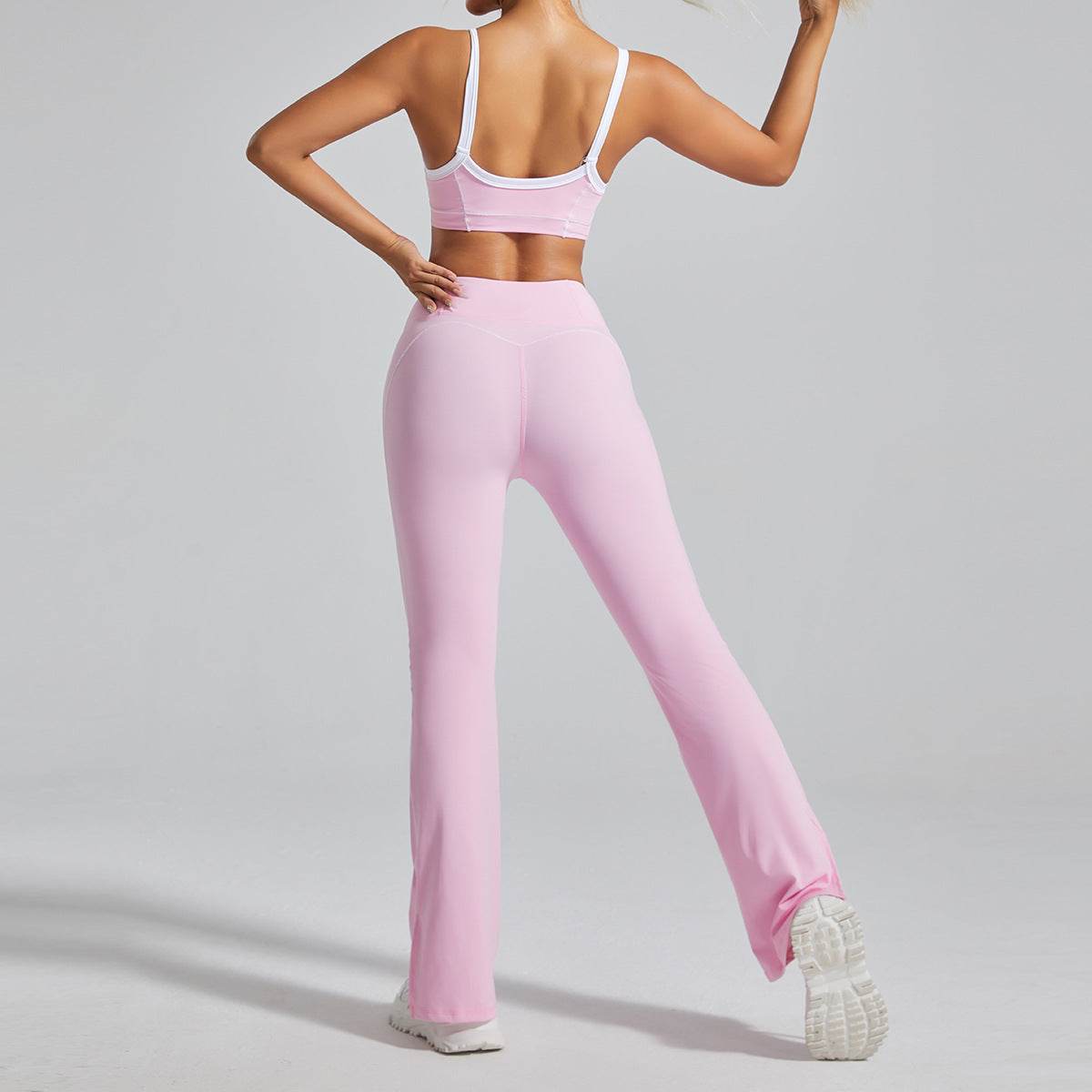 High Waist No Front Seam Sports Flared Pant