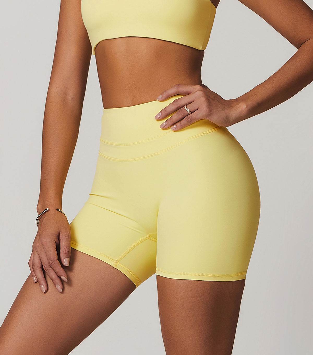 High Waist Elastic Tight Fitness Shorts