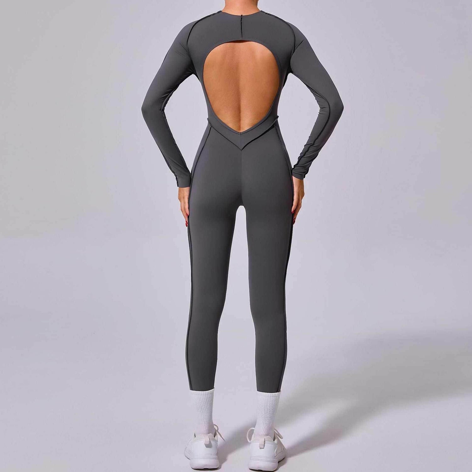 Long Sleeve Backless Yoga Jumpsuits