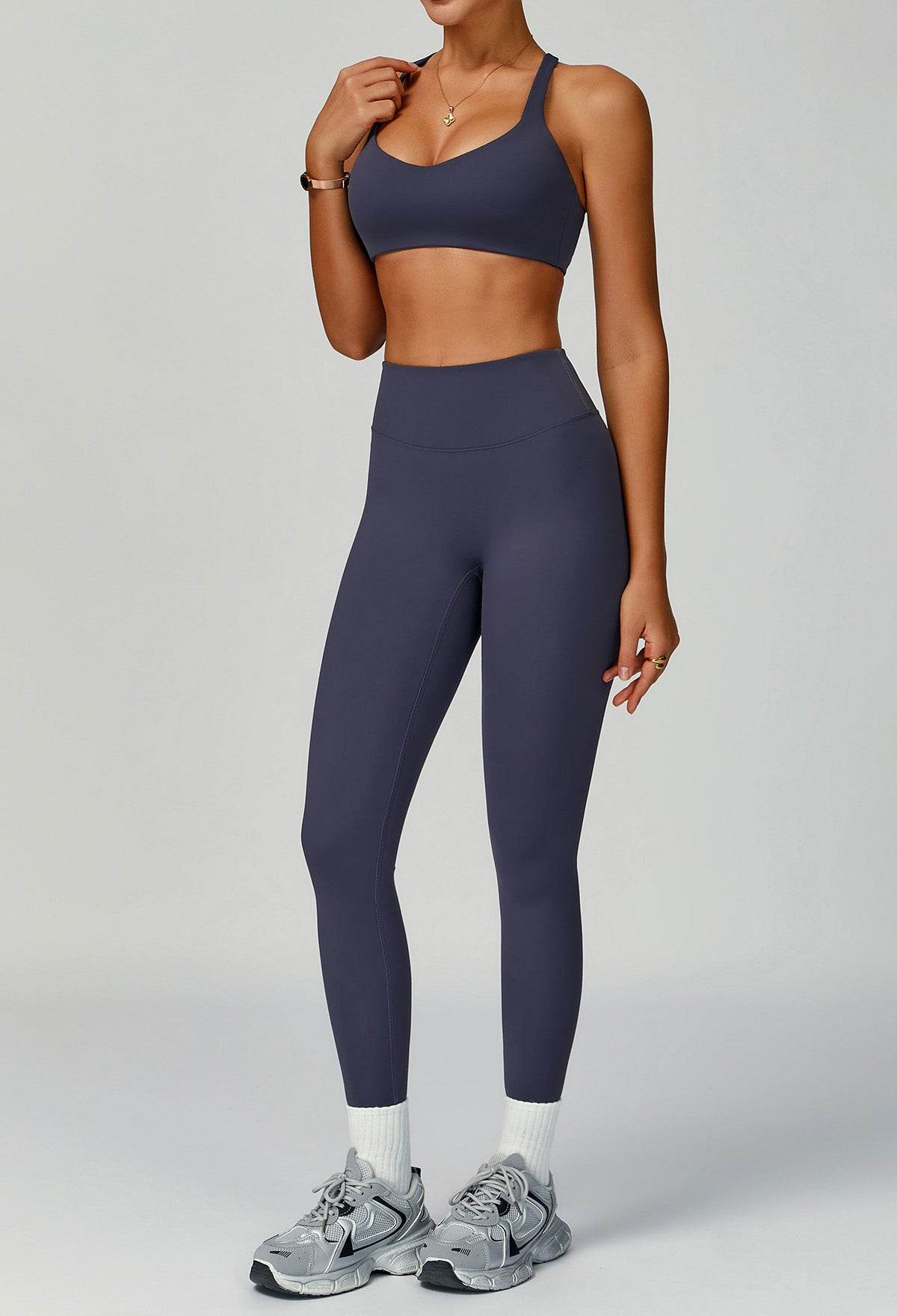 Activewear Set with X Shaped Back Sport Bra and Legging