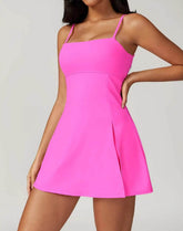 Square Neck Tennis Dress with Short