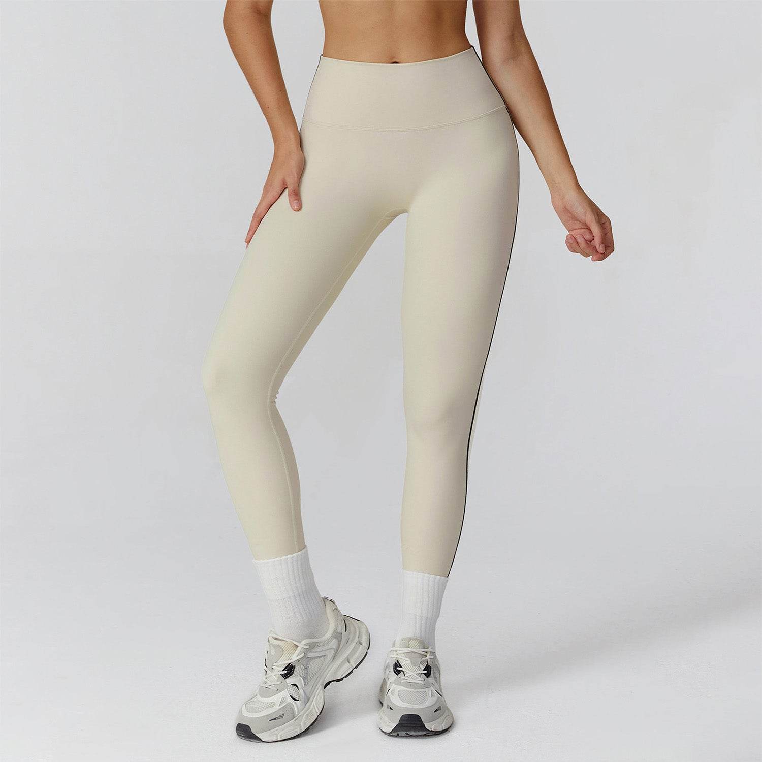 Color Block Athletic Legging High Waist Running Tights