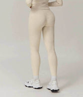 High Waist Yoga Leggings With Gold Blocking Pattern