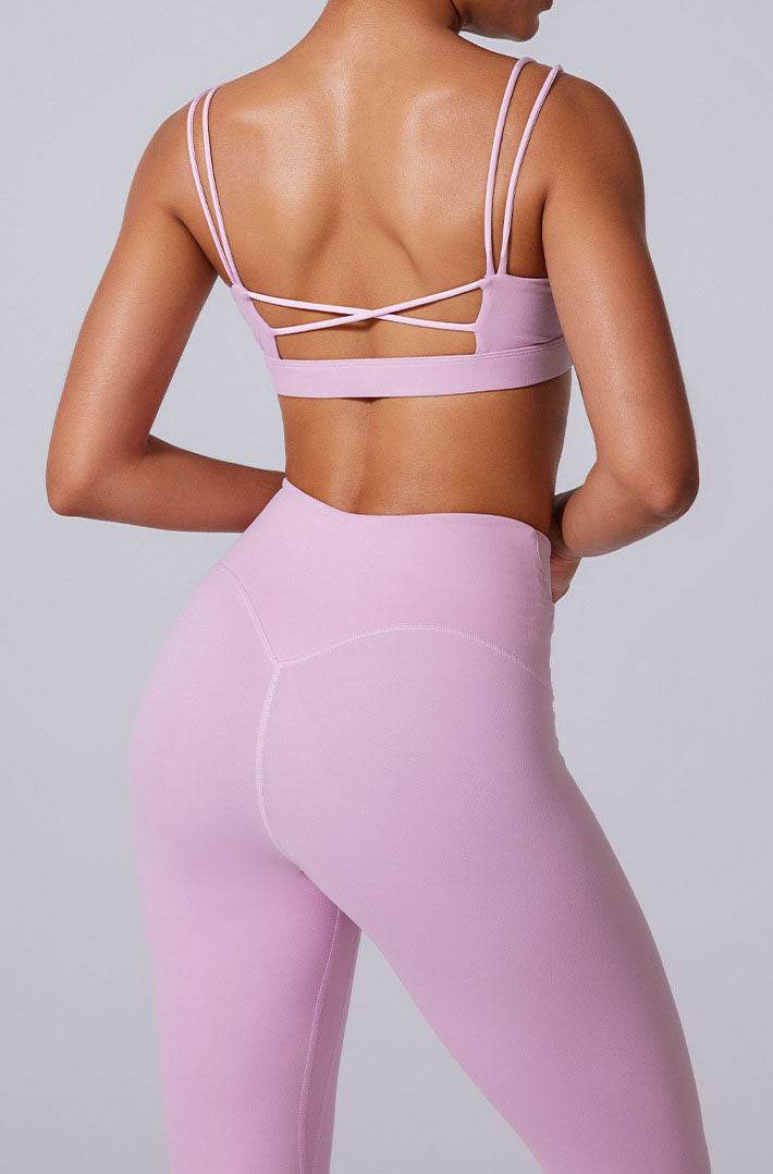 Triangle Cups Cross Back Sports Bra