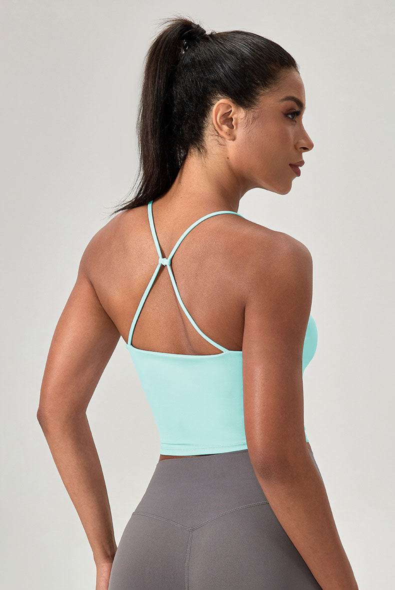 Asymmetrical Triangle Hem Sport Tank Top