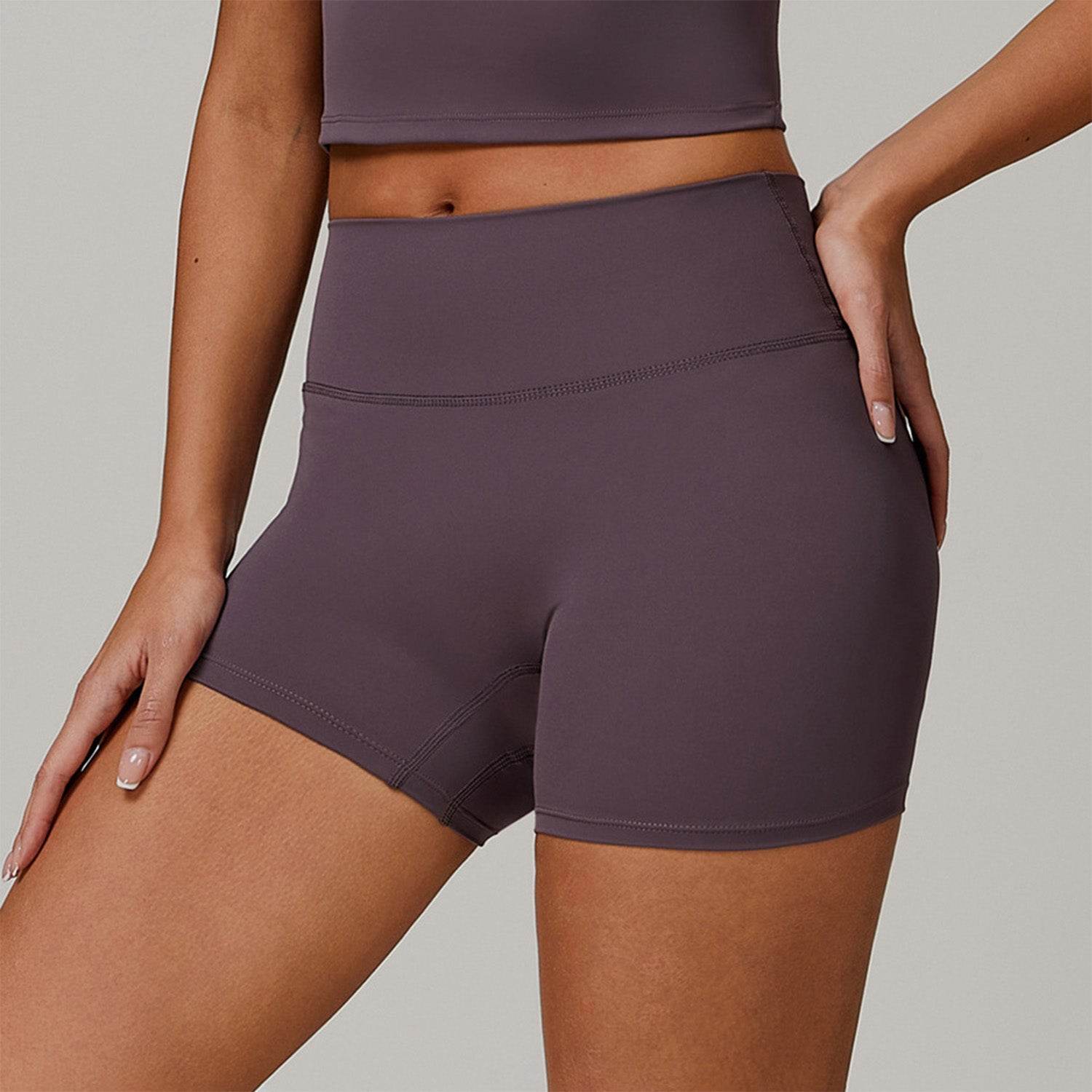 No Front Seam High Waist Biker Shorts