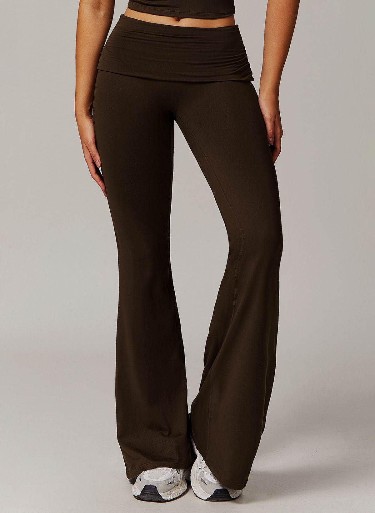 High Waisted Tummy Control Wide Leg Flare Fitness Pants