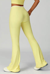 Color Block Flare Pants with Drawstring Waist