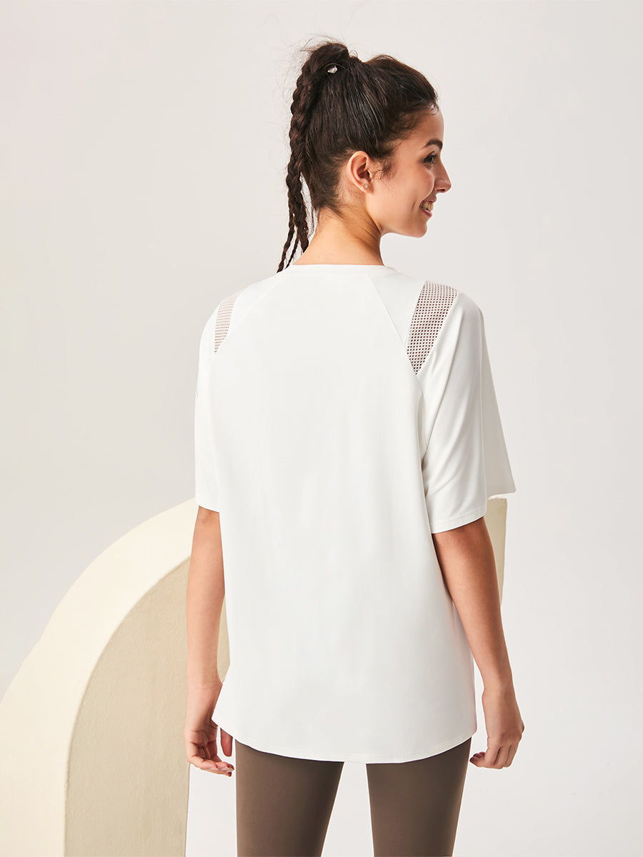 Mesh Short Sleeved Sports Loose T-Shirt
