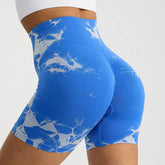 Tie Dye Print High Waist Yoga Short