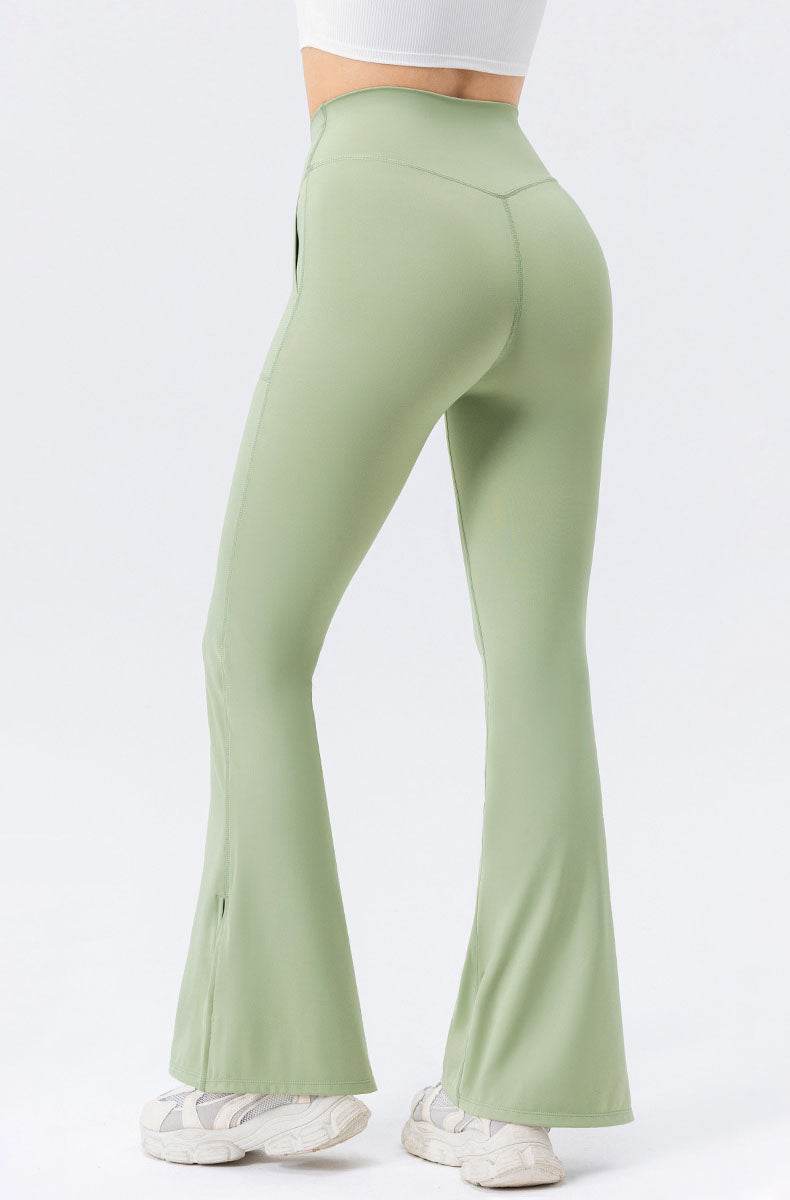 High Waisted Bootcut Flare Yoga Pants with Pockets -