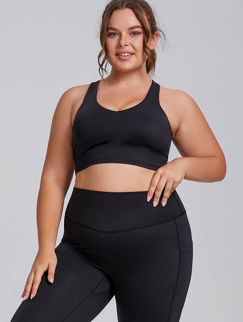 Wide Strap X Back Sports Bra